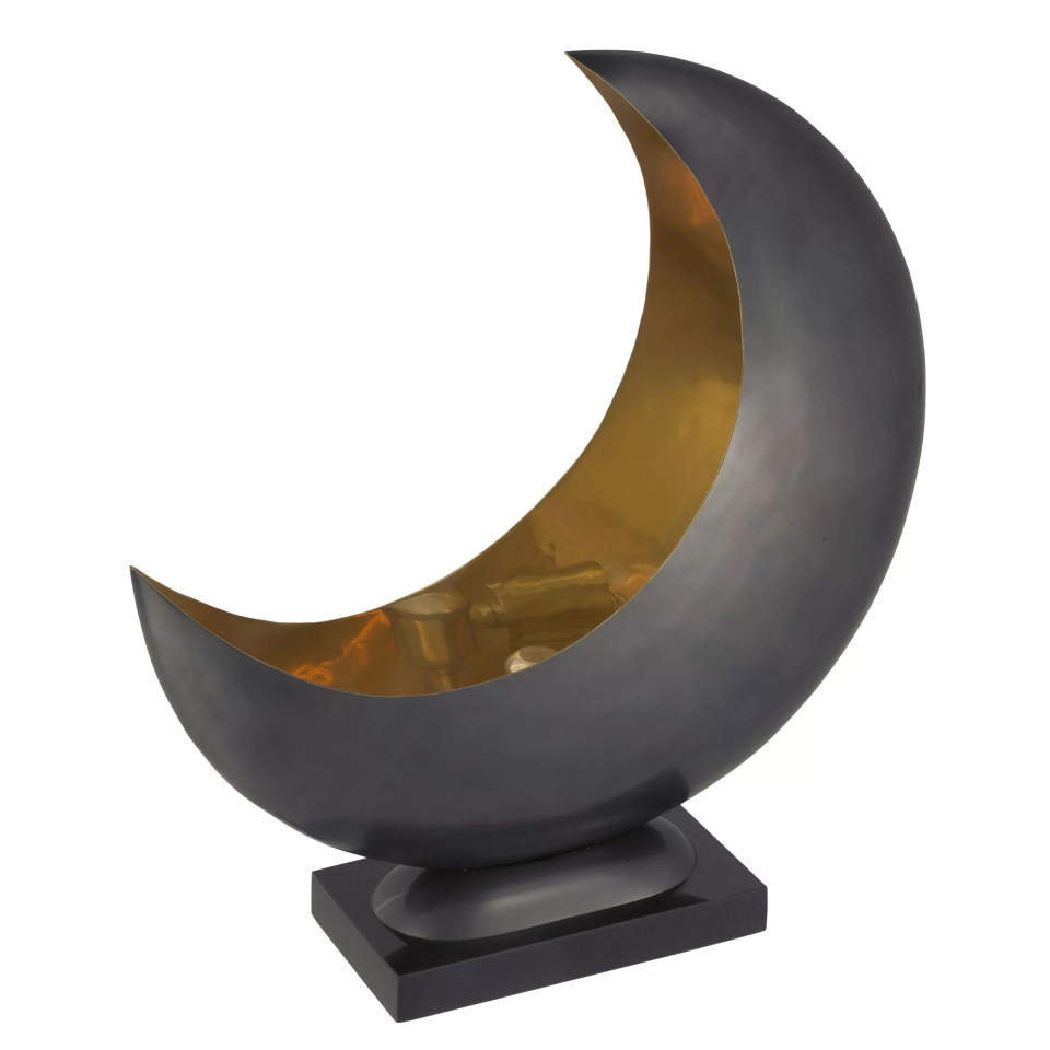 Half Moon bordslampa gunmetal/mässing 53cm