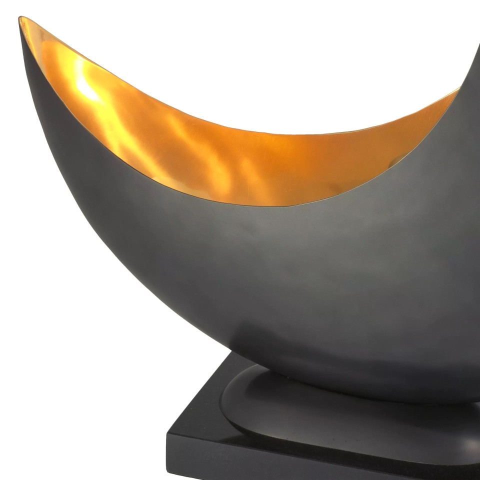 Half Moon bordslampa gunmetal/mässing 53cm