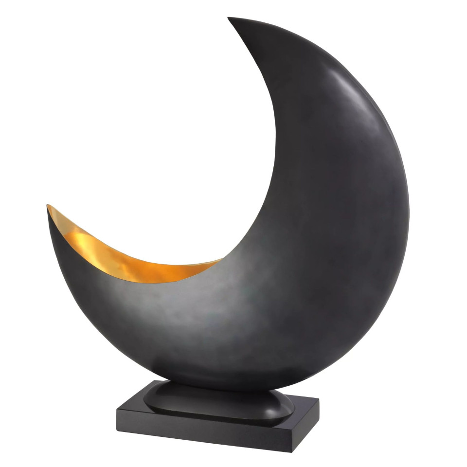 Half Moon bordslampa gunmetal/mässing 53cm