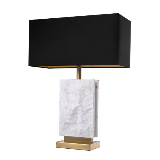 Charleston Table Lamp Brass/White/Black 68cm Charleston Table Lamp Brass/White/Black 68cm