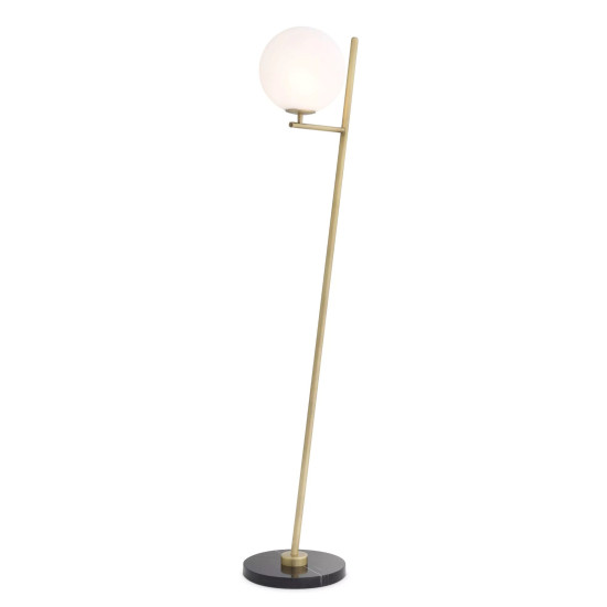 Flynn Floor Lamp Brass/White/Black 159cm
