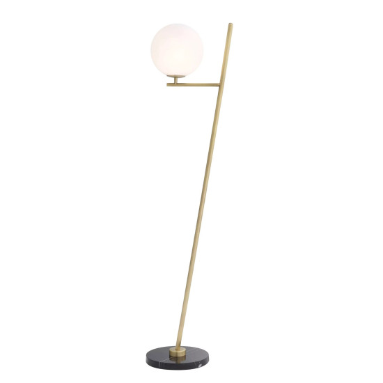 Flynn Floor Lamp Brass/White/Black 159cm
