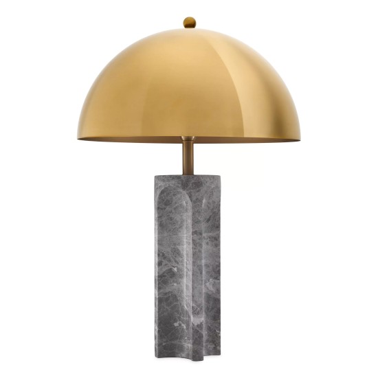 Absolute bordslampa mässing/grå marmor 76 cm