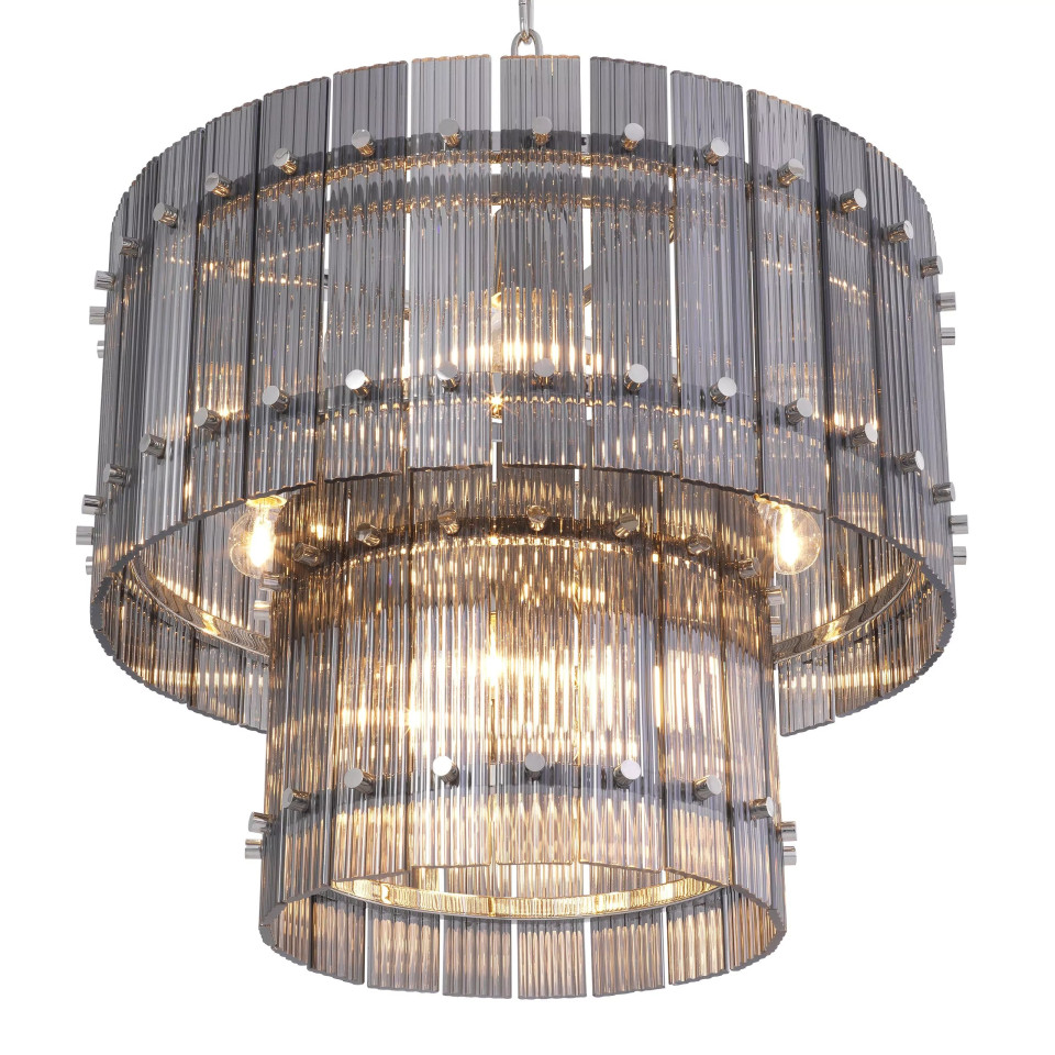 Ruby S Chandelier Nickel/Smoke 57cm Eichholtz Ruby S Chandelier Nickel/Smoke 57cm