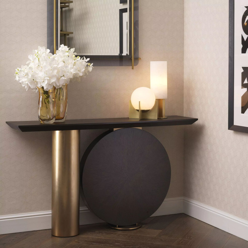Scorpios S Table Lamp Brass/White 25cm Eichholtz Scorpios S Table Lamp Brass/White 25cm