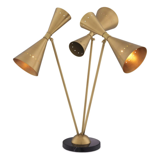 Omnia Table Lamp Brass/Black 86cm