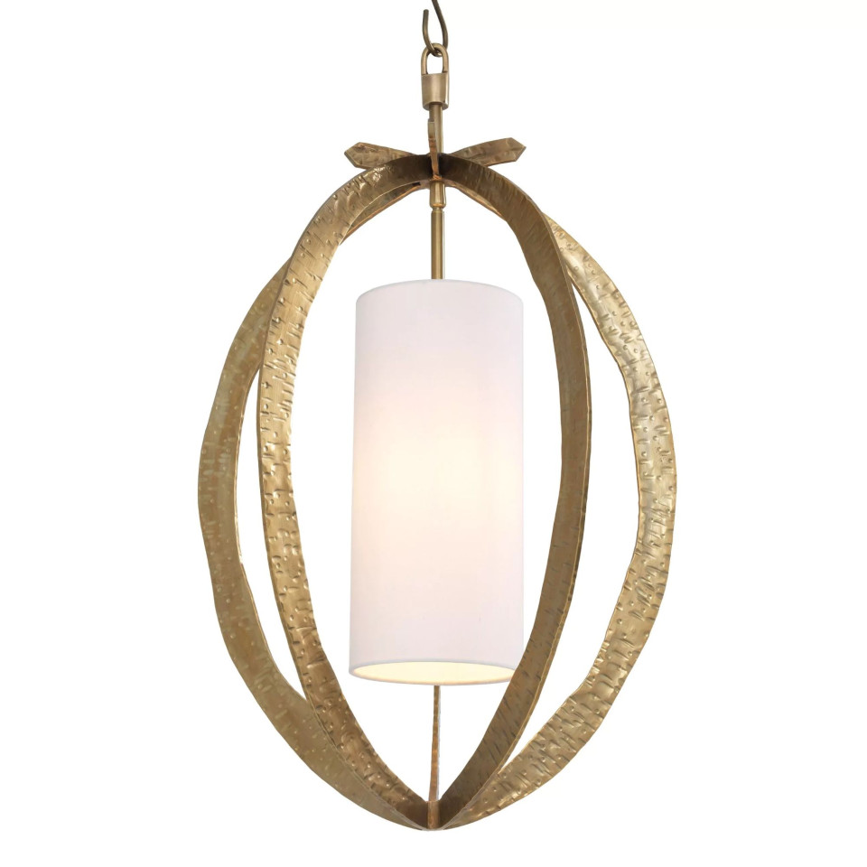Luciano Chandelier Brass/White 44cm Eichholtz Luciano Chandelier Brass/White 44cm