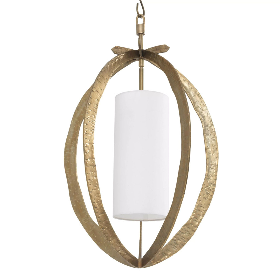 Luciano Chandelier Brass/White 44cm Eichholtz Luciano Chandelier Brass/White 44cm