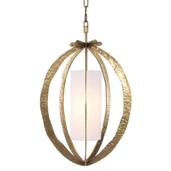 Luciano Chandelier Brass/White 44cm Luciano Chandelier Brass/White 44cm