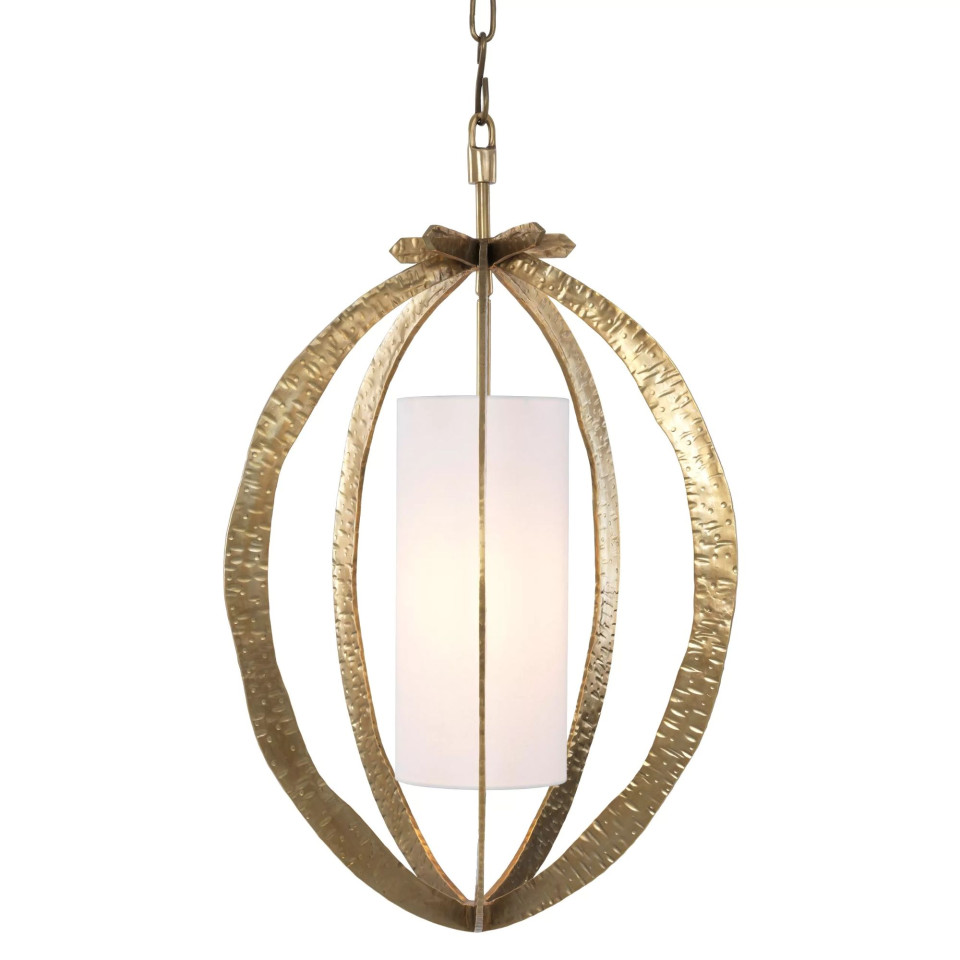 Luciano Chandelier Brass/White 44cm Eichholtz Luciano Chandelier Brass/White 44cm
