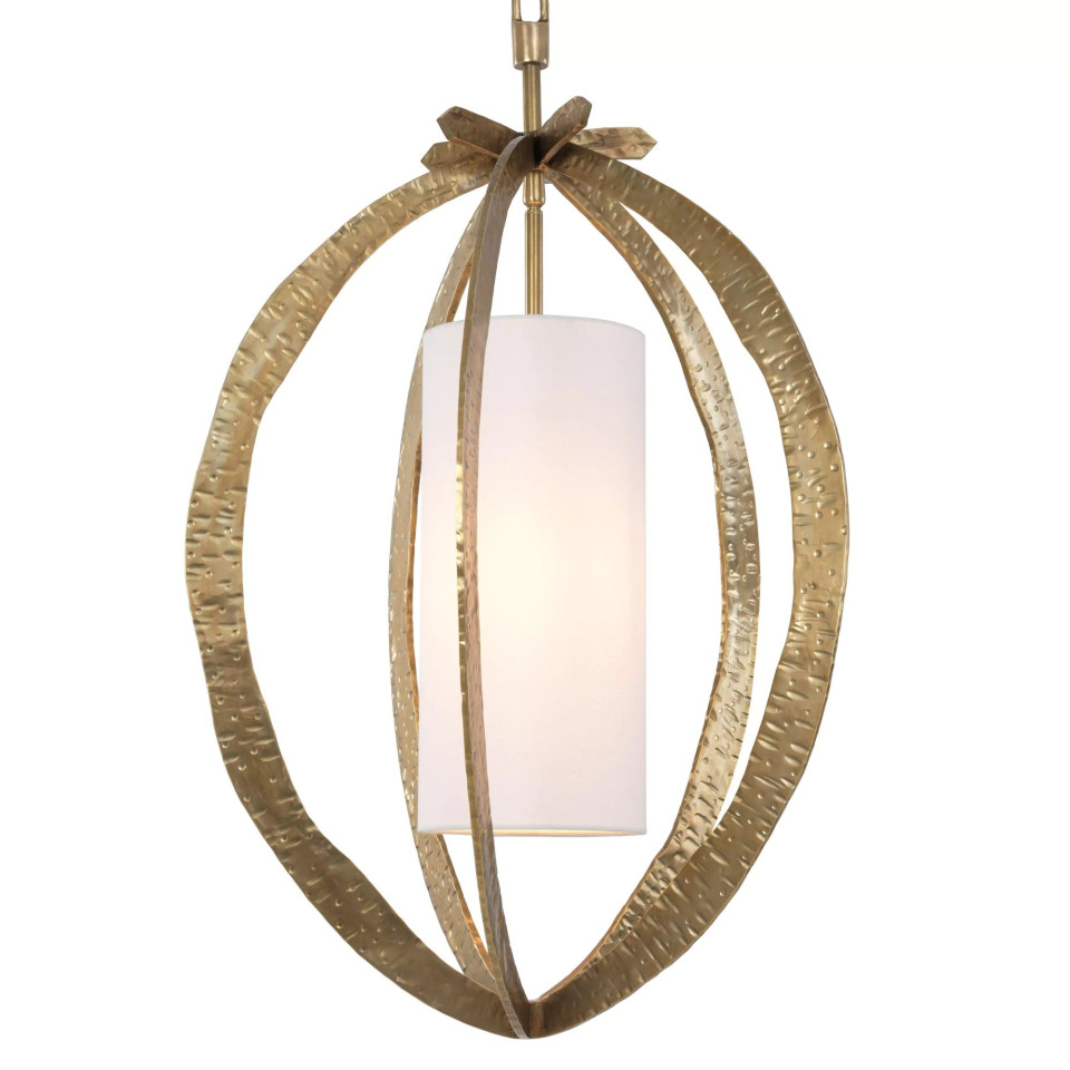 Luciano Chandelier Brass/White 44cm Eichholtz Luciano Chandelier Brass/White 44cm