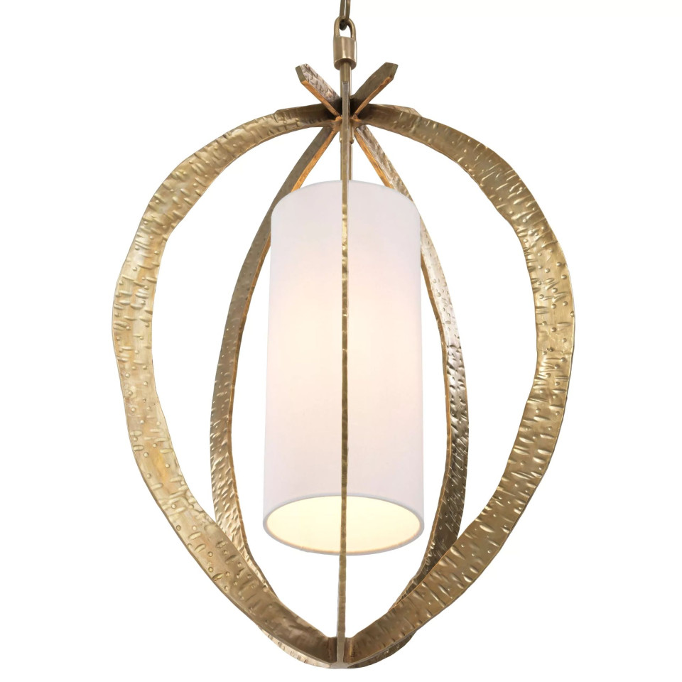 Luciano Chandelier Brass/White 44cm Eichholtz Luciano Chandelier Brass/White 44cm