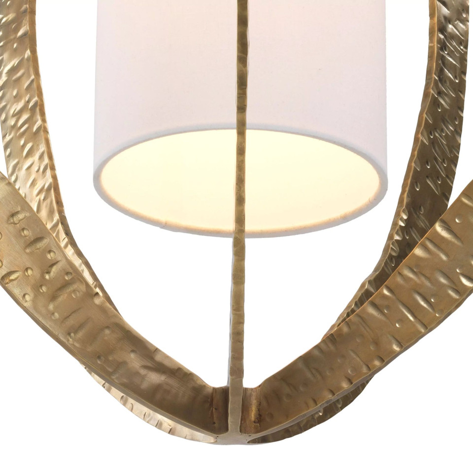 Luciano Chandelier Brass/White 44cm Eichholtz Luciano Chandelier Brass/White 44cm