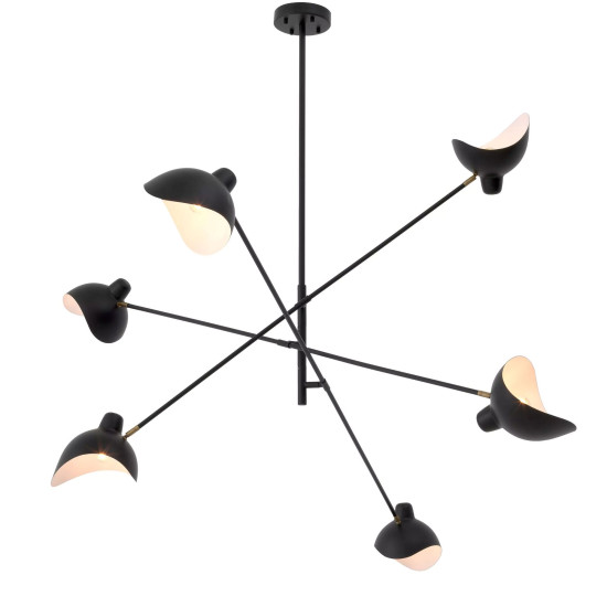 Meryll Chandelier Black/Brass 200cm Meryll Chandelier Black/Brass 200cm