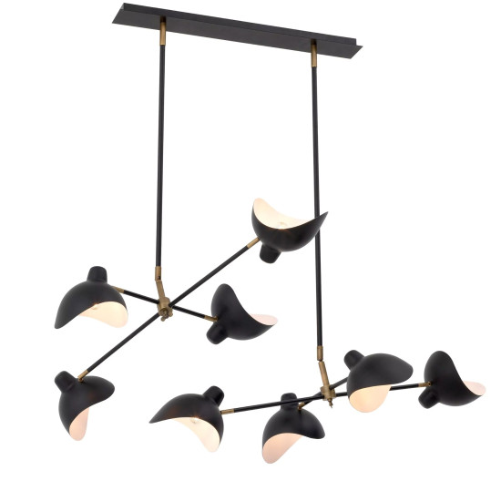 Ophelia Chandelier Black/Brass 152cm Ophelia Chandelier Black/Brass 152cm