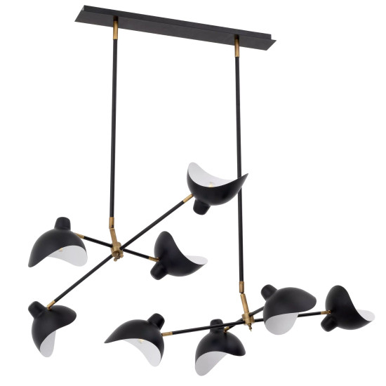 Ophelia Chandelier Black/Brass 152cm Ophelia Chandelier Black/Brass 152cm