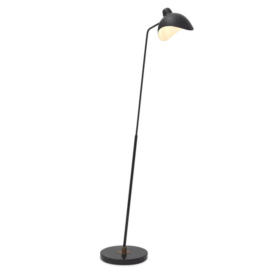 Asta golvlampa svart/mässing/vit 161,5 cm