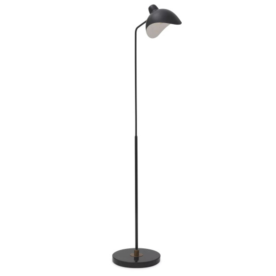 Asta golvlampa svart/mässing/vit 161,5 cm