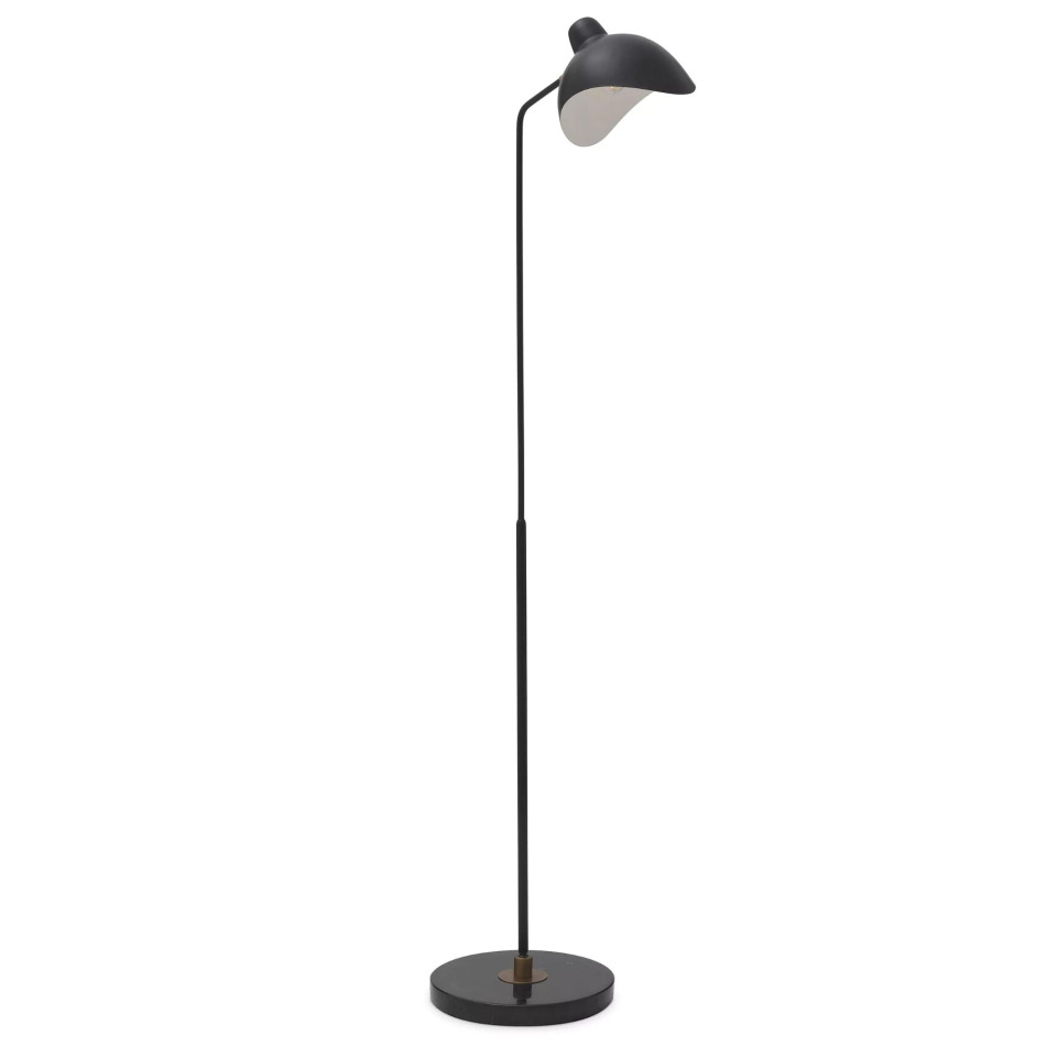 Asta golvlampa svart/mässing/vit 161,5cm