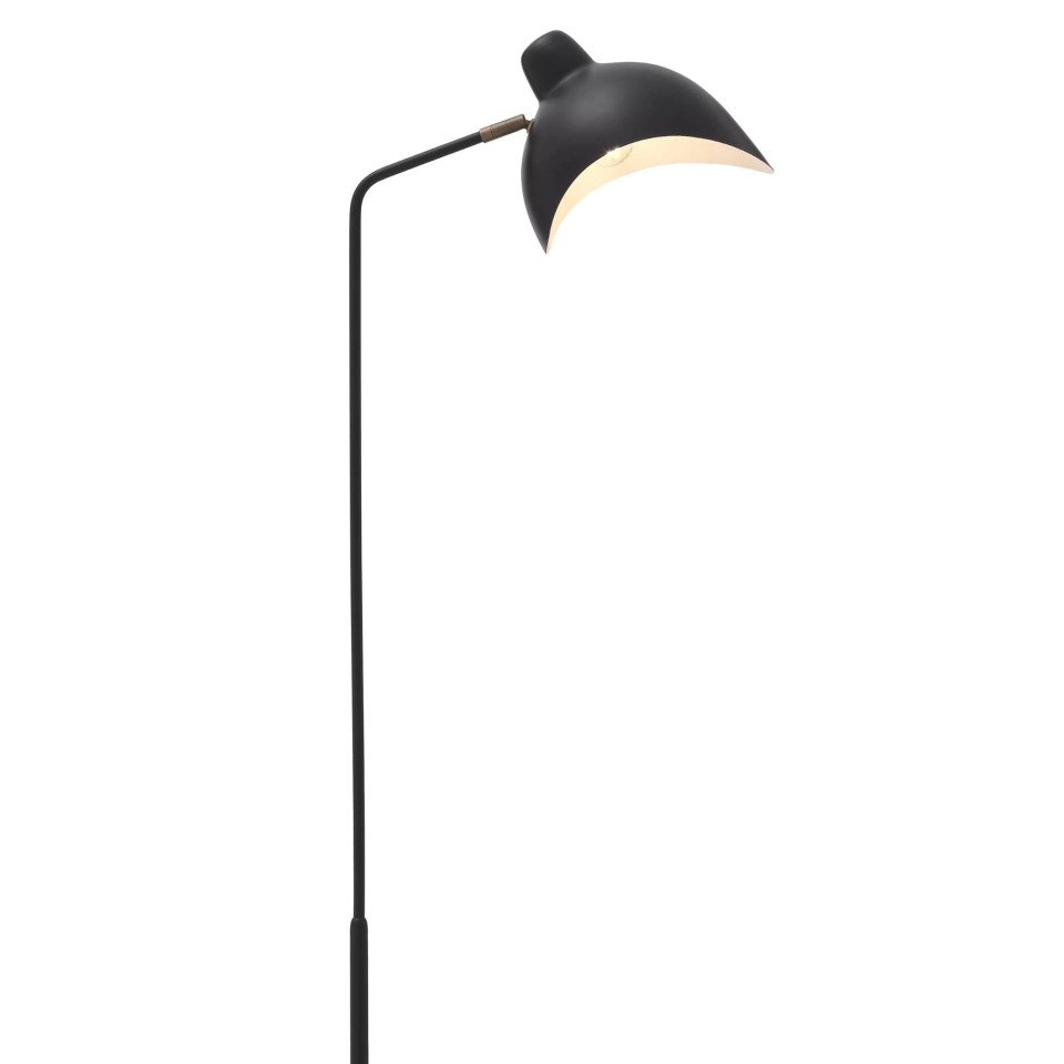 Asta golvlampa svart/mässing/vit 161,5cm