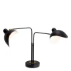 Joshua bordslampa svart/vit/mässing 57 cm
