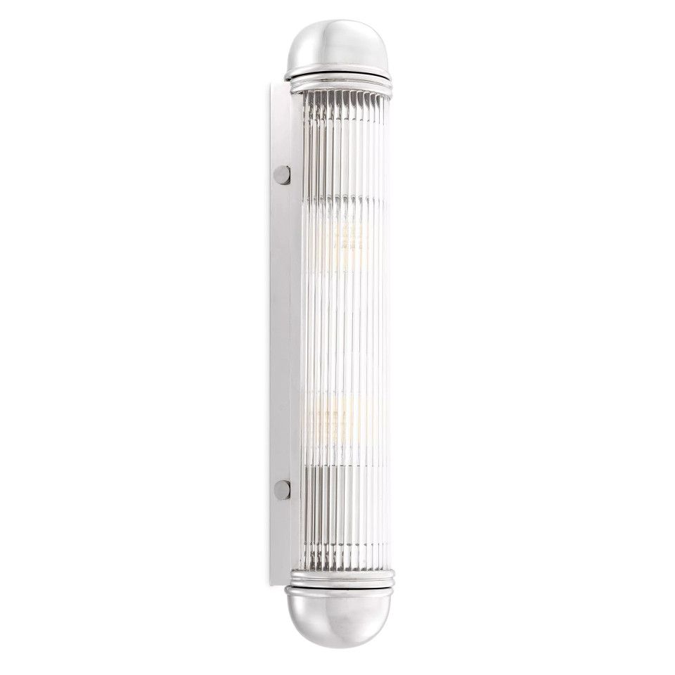 Auburn Wall Lamp Nickel/Glass 40cm Eichholtz Auburn Wall Lamp Nickel/Glass 40cm