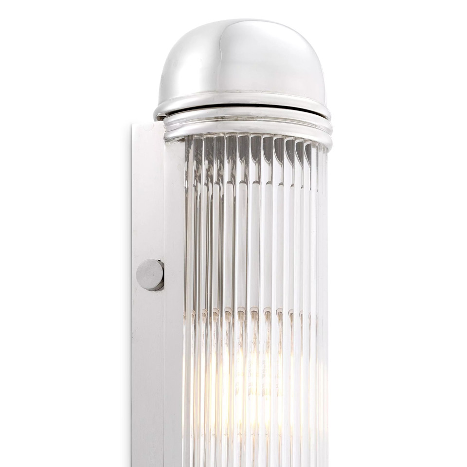 Auburn Wall Lamp Nickel/Glass 40cm Eichholtz Auburn Wall Lamp Nickel/Glass 40cm
