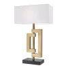 Leroux Table Lamp Brass/Black/White 64cm