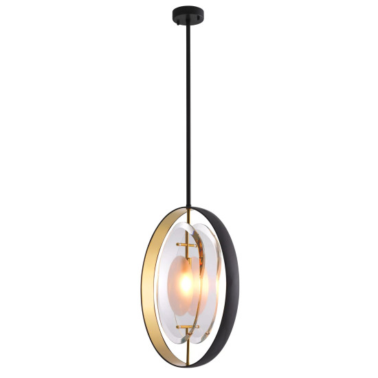 Vincente Chandelier Gunmetal/Gold/Glass 43cm