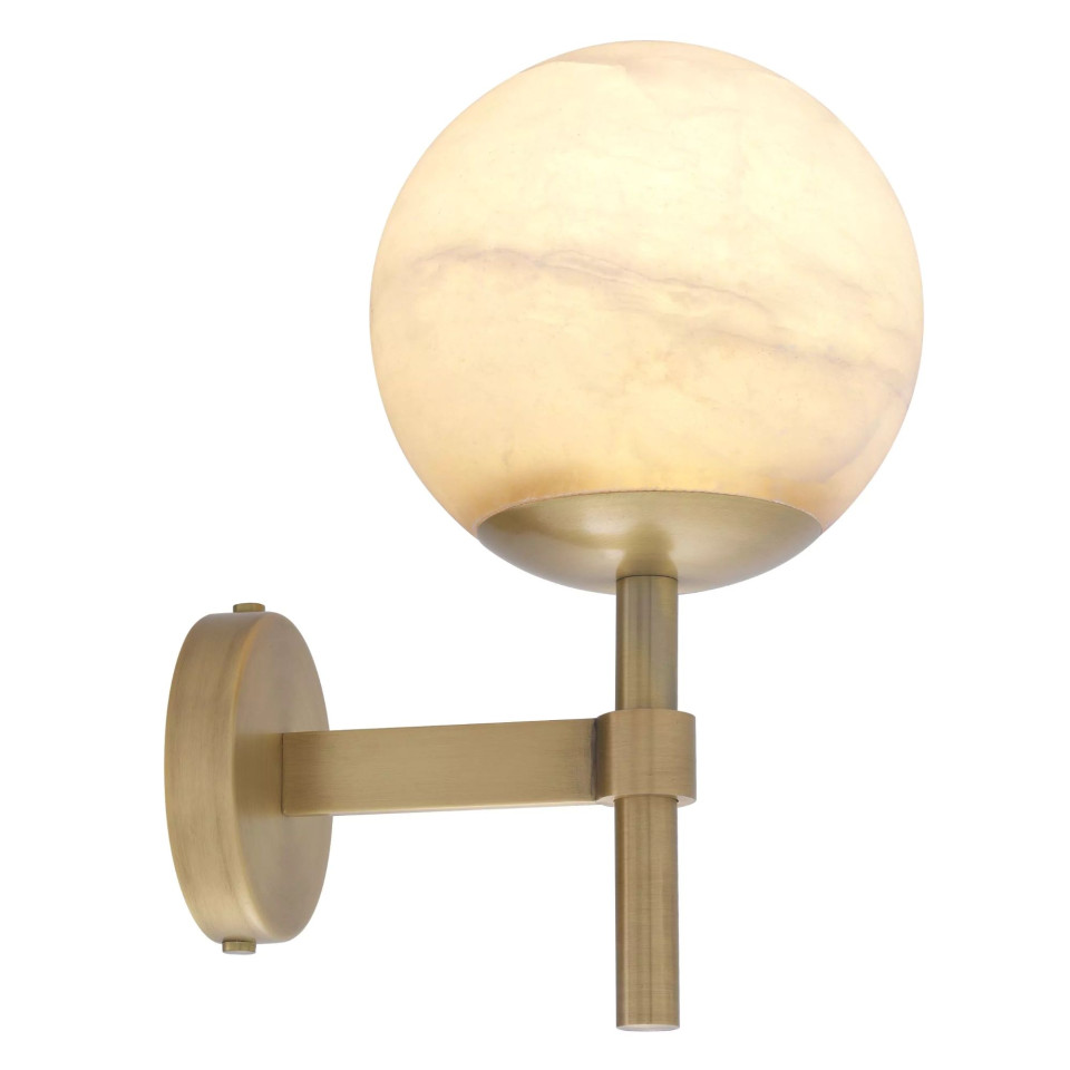 Jade Wall Lamp Brass/White 35cm Eichholtz Jade Wall Lamp Brass/White 35cm