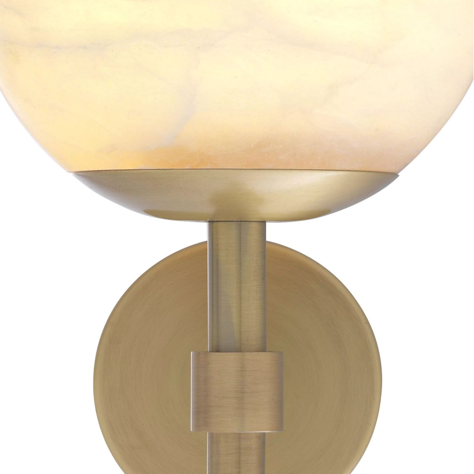 Jade Wall Lamp Brass/White 35cm Eichholtz Jade Wall Lamp Brass/White 35cm