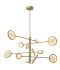 Domani Chandelier Brass/White 136cm Eichholtz Domani Chandelier Brass/White 136cm
