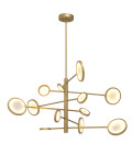 Domani Chandelier Brass/White 136cm Eichholtz Domani Chandelier Brass/White 136cm