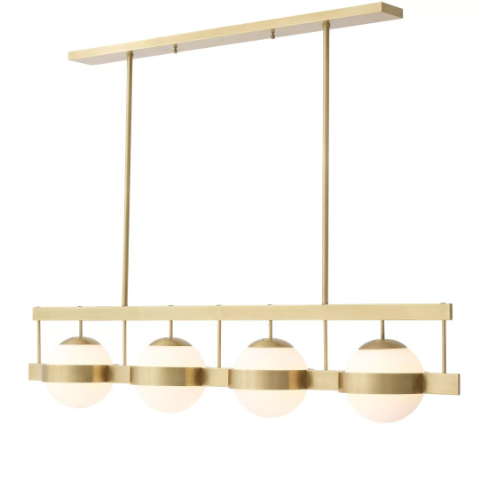 Biba Chandelier Brass/White 140cm Biba Chandelier Brass/White 140cm