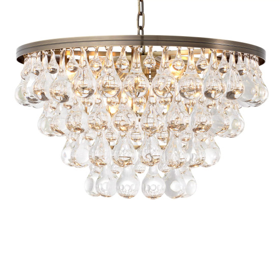 Bolzano Chandelier Brass/Glass 65cm