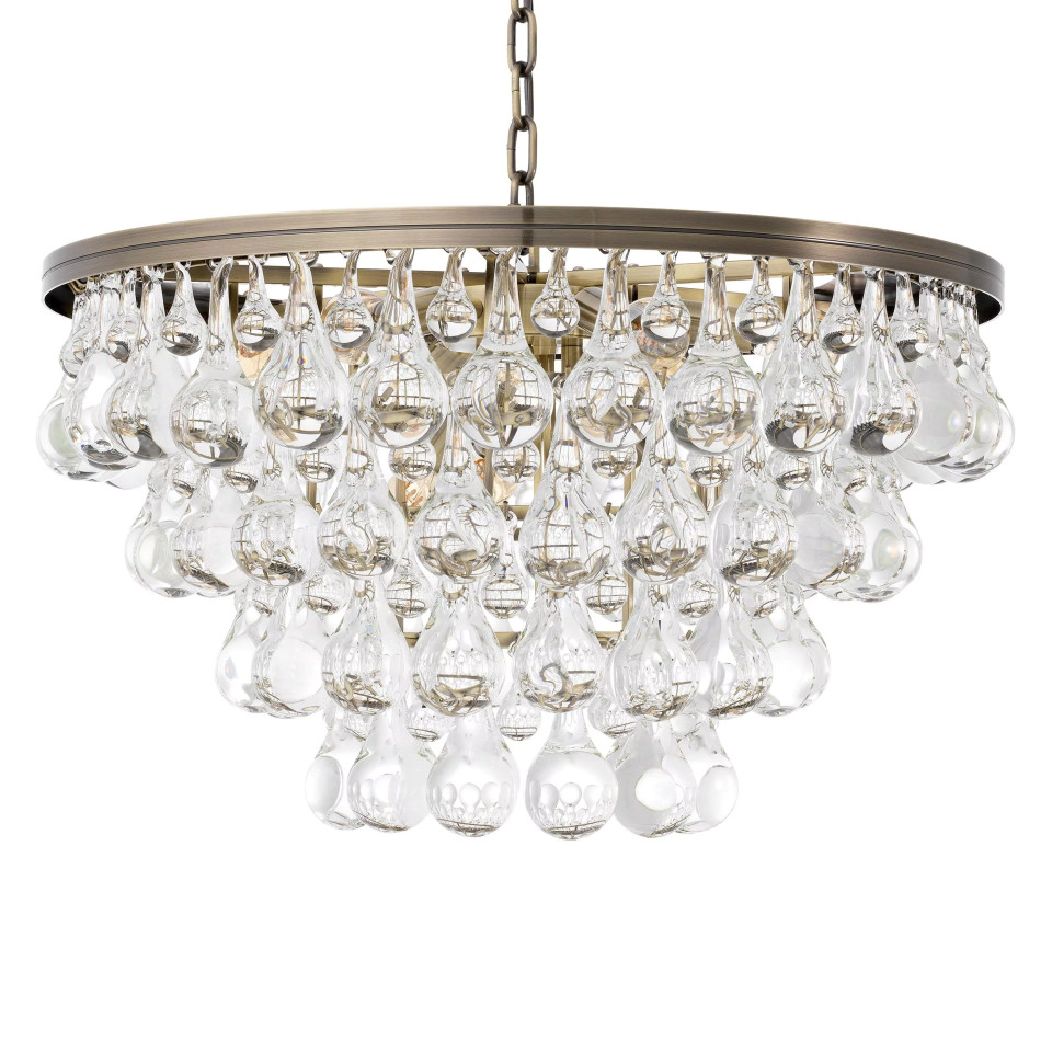 Bolzano Chandelier Brass/Glass 65cm Eichholtz Bolzano Chandelier Brass/Glass 65cm