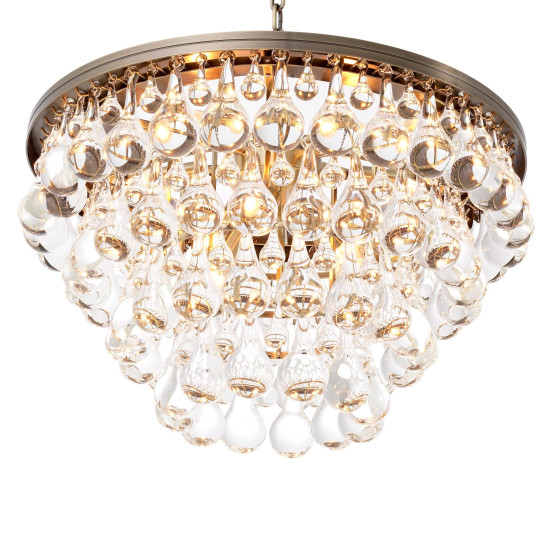 Bolzano Chandelier Brass/Glass 65cm