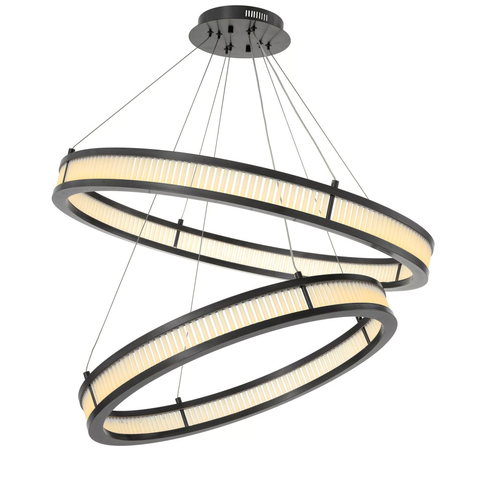 Damien Double Chandelier Bronze/Glass 85cm Eichholtz Damien Double Chandelier Bronze/Glass 85cm