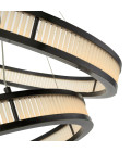 Damien Double Chandelier Bronze/Glass 85cm Eichholtz Damien Double Chandelier Bronze/Glass 85cm