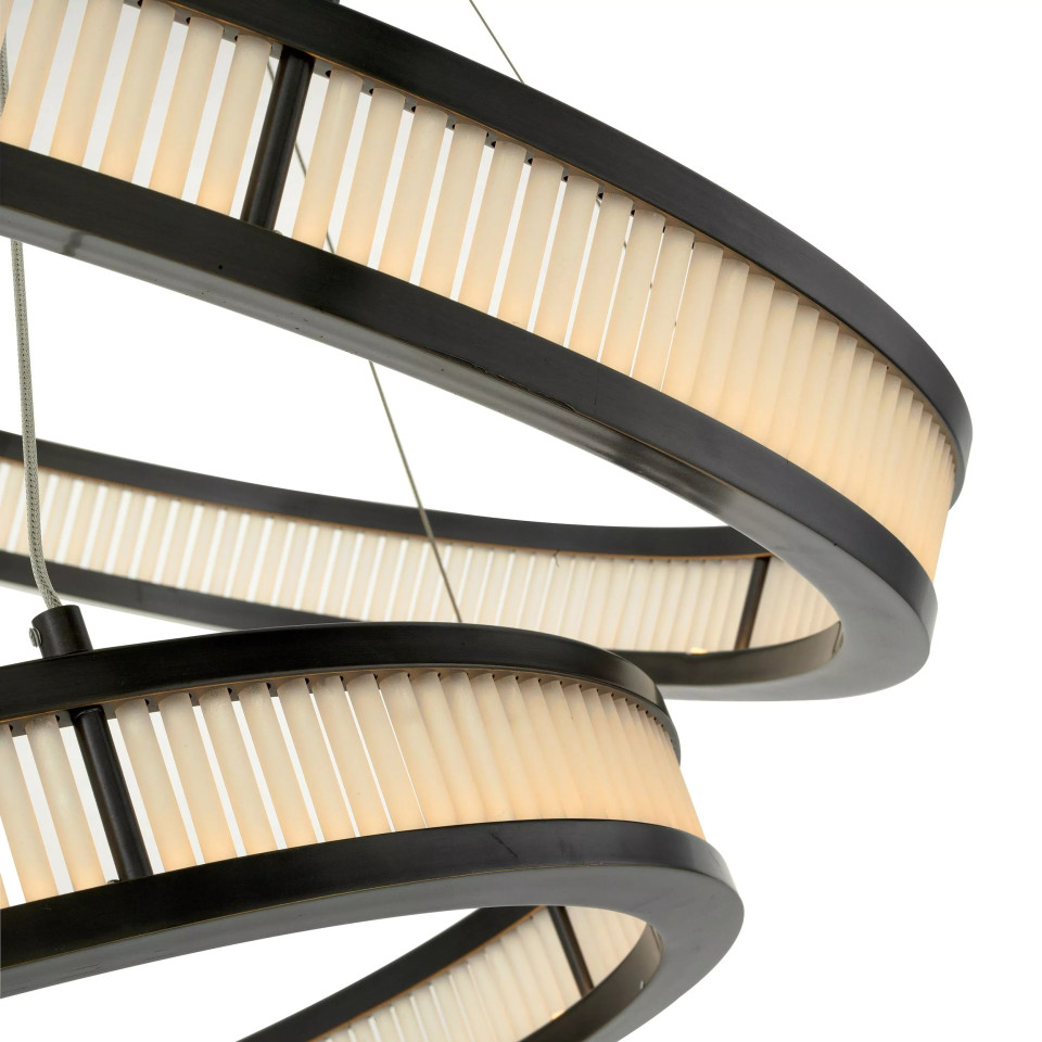 Damien Double Chandelier Bronze/Glass 85cm Eichholtz Damien Double Chandelier Bronze/Glass 85cm