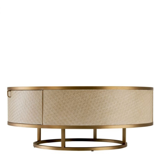 Napa Valley soffbord ekfaner/borstad mässing 100 cm