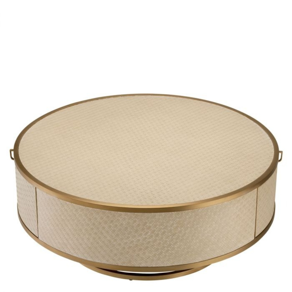 Napa Valley soffbord ekfaner/borstad mässing 100 cm