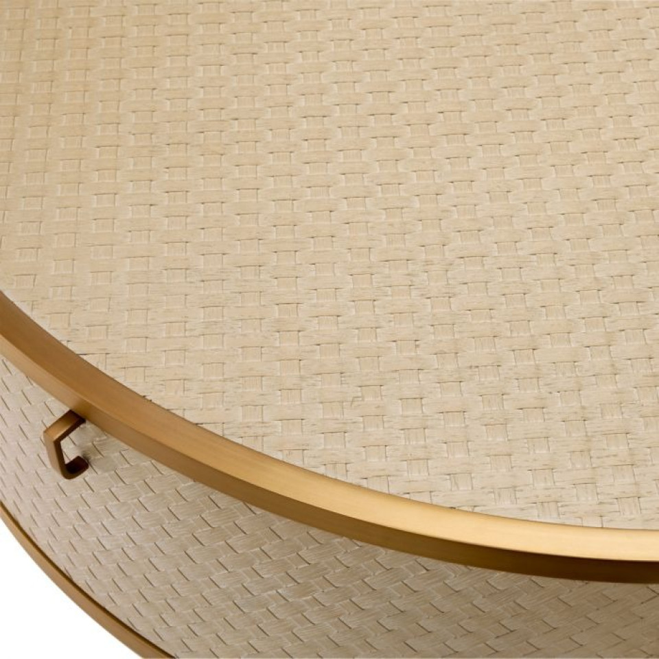 Napa Valley soffbord ekfaner/borstad mässing 100 cm