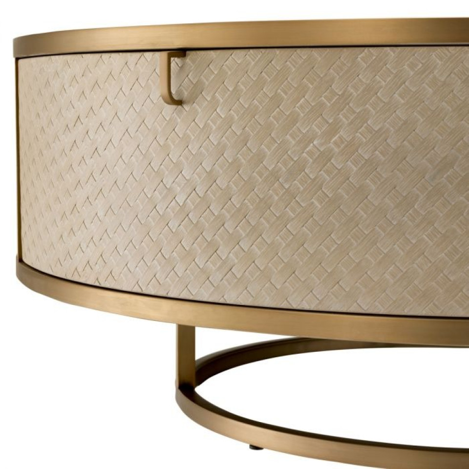 Napa Valley soffbord ekfaner/borstad mässing 100 cm