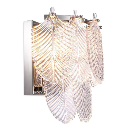 Verbier vägglampa nickel/klar 26 cm