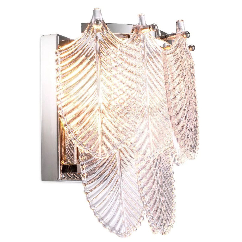 Verbier vägglampa nickel/klar 26cm Eichholtz Verbier vägglampa nickel/klar 26cm