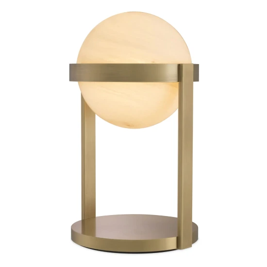 Hayward bordslampa mässing/vit 38 cm