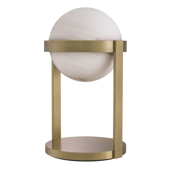 Hayward bordslampa mässing/vit 38 cm