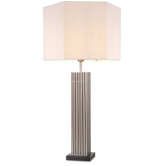 Viggo bordslampa nickel/vit 87 cm