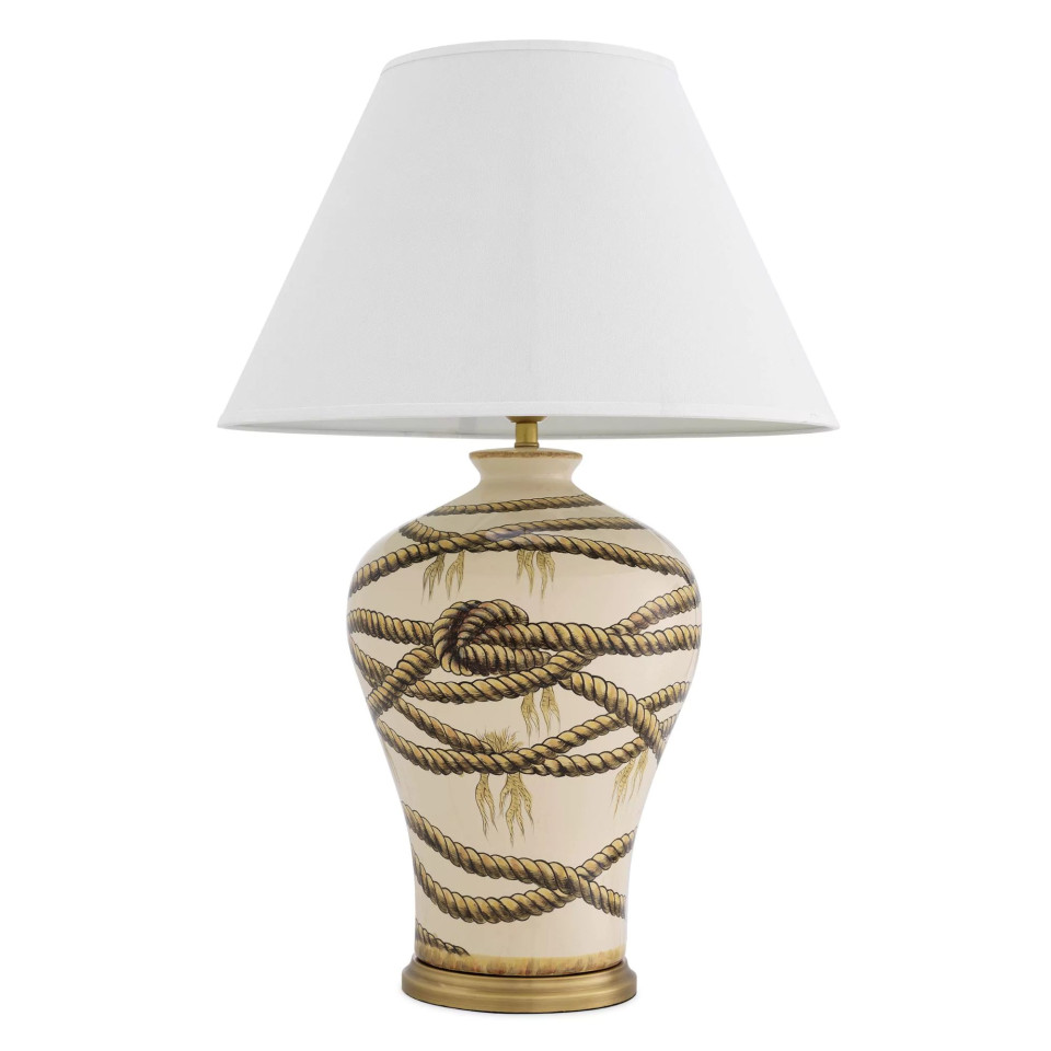 Hernando bordslampa beige/mässing/vit 86cm